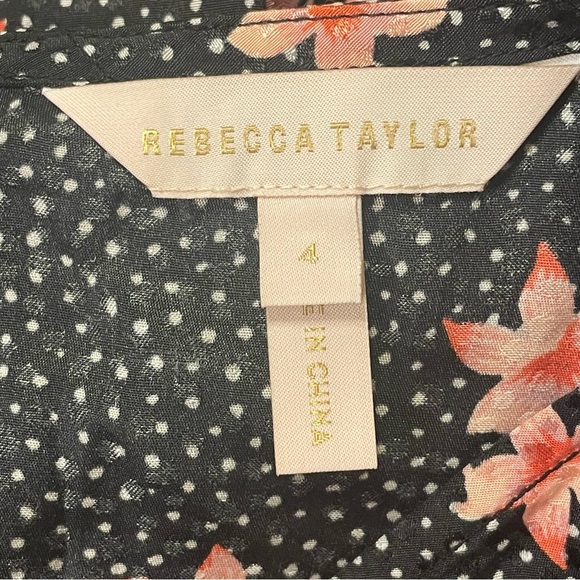 REBECCA TAYLOR NWOT Maui Floral Jumpsuit in Black Combo - Picture 7 of 8